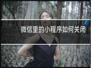 微信里的小程序如何关闭