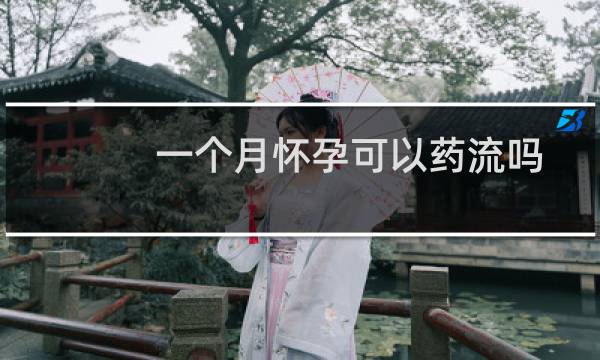 一个月怀孕可以药流吗