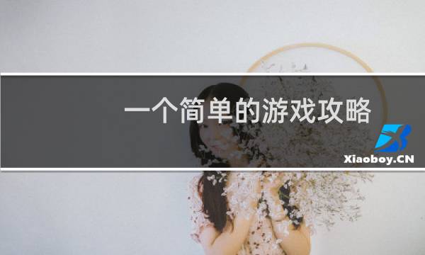 一个简单的游戏攻略