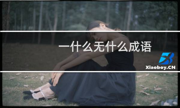 一什么无什么成语