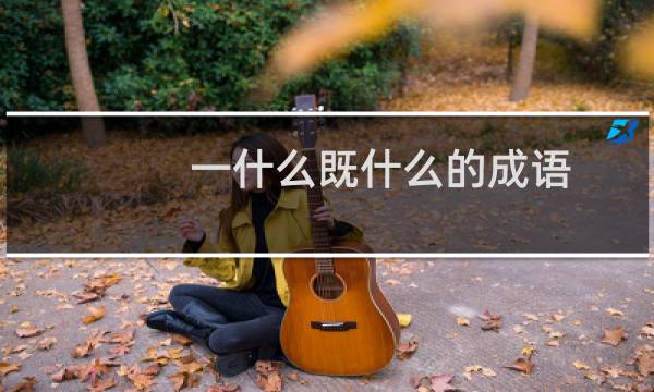 一什么既什么的成语