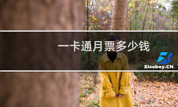 一卡通月票多少钱