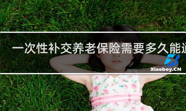 一次性补交养老保险需要多久能通过