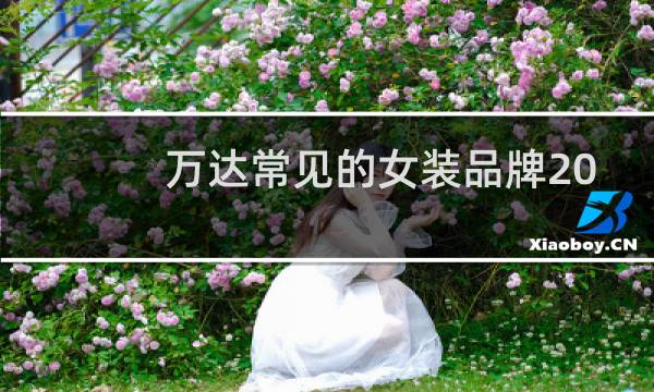 万达常见的女装品牌20
