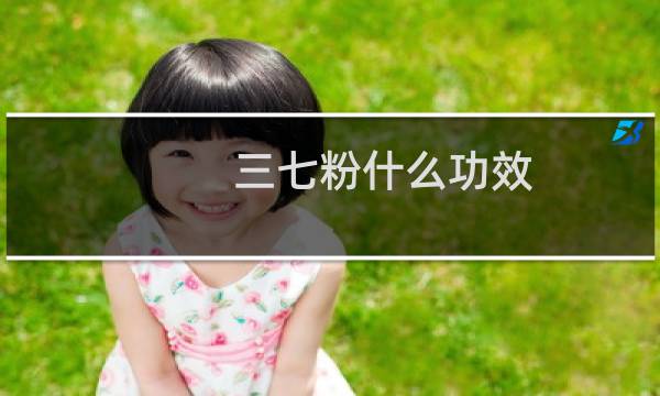 三七粉什么功效