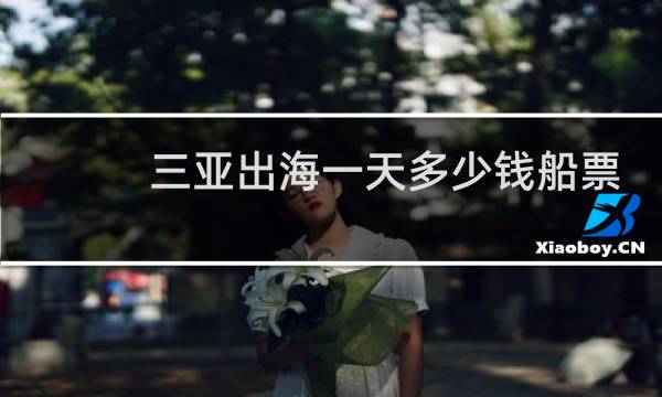 三亚出海一天多少钱船票
