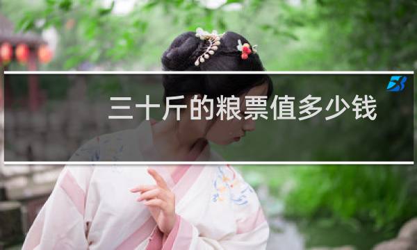 三十斤的粮票值多少钱