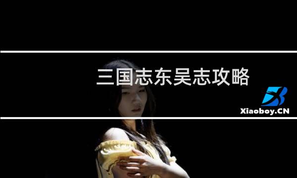 三国志东吴志攻略