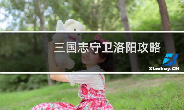 三国志守卫洛阳攻略