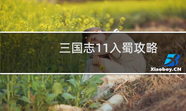 三国志11入蜀攻略