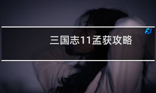 三国志11孟获攻略
