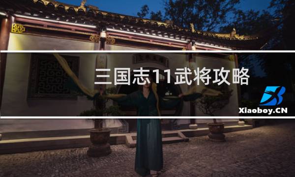 三国志11武将攻略