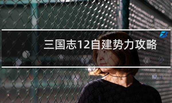 三国志12自建势力攻略