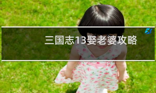 三国志13娶老婆攻略