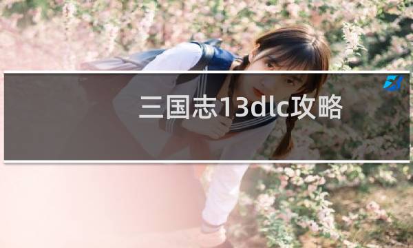 三国志13dlc攻略