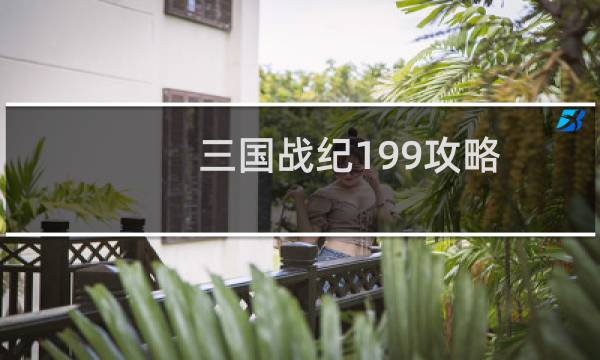 三国战纪199攻略