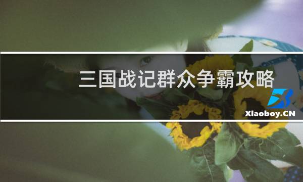 三国战记群众争霸攻略