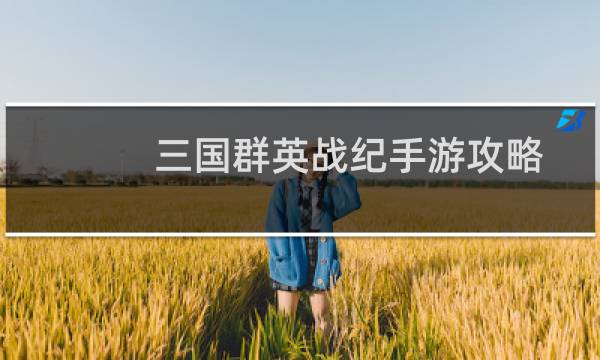 三国群英战纪手游攻略