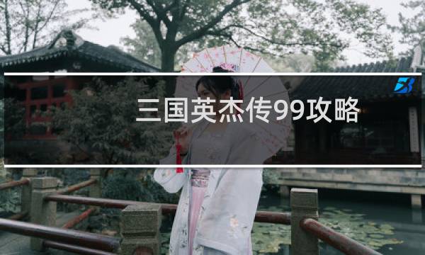 三国英杰传99攻略