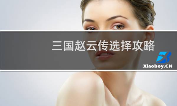三国赵云传选择攻略