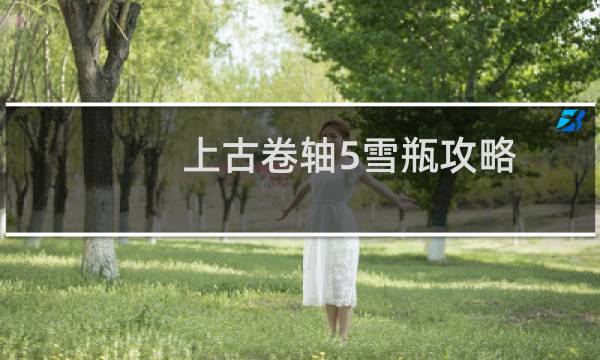 上古卷轴5雪瓶攻略