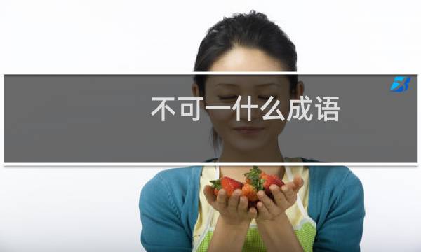 不可一什么成语
