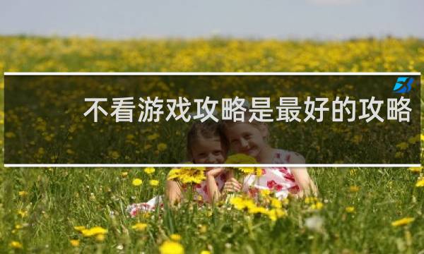 不看游戏攻略是最好的攻略