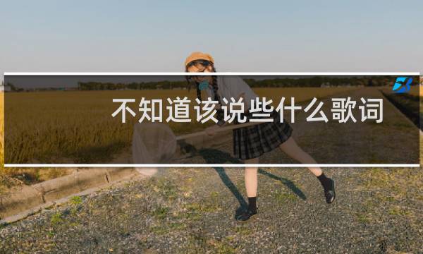 不知道该说些什么歌词