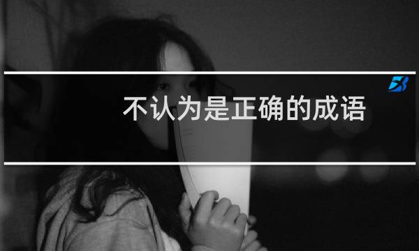 不认为是正确的成语