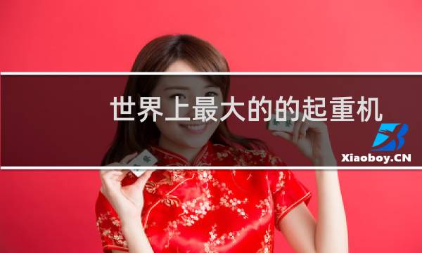 世界上最大的的起重机
