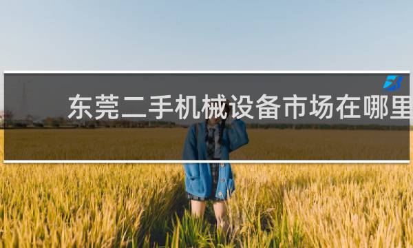 东莞二手机械设备市场在哪里