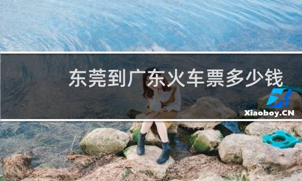 东莞到广东火车票多少钱
