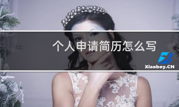 个人申请简历怎么写