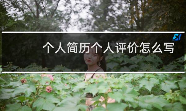 个人简历个人评价怎么写