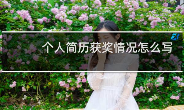 个人简历获奖情况怎么写