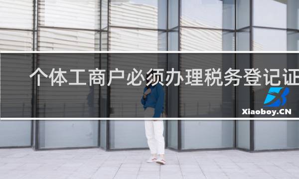 个体工商户必须办理税务登记证吗
