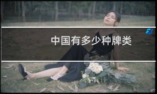 中国有多少种牌类