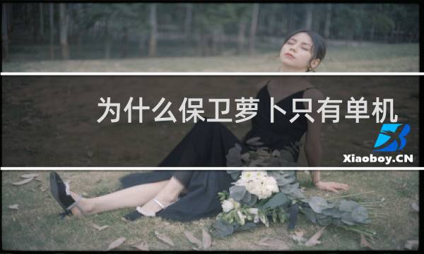 为什么保卫萝卜只有单机