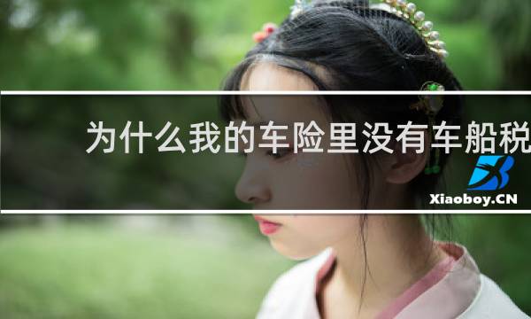 为什么我的车险里没有车船税