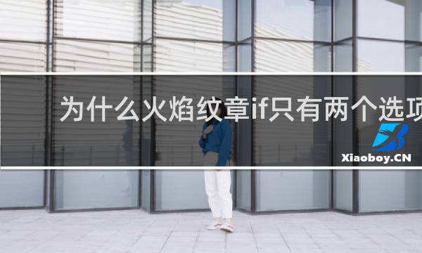 为什么火焰纹章if只有两个选项