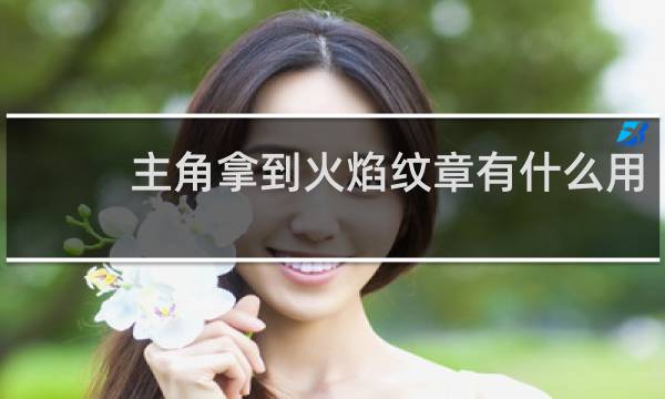 主角拿到火焰纹章有什么用