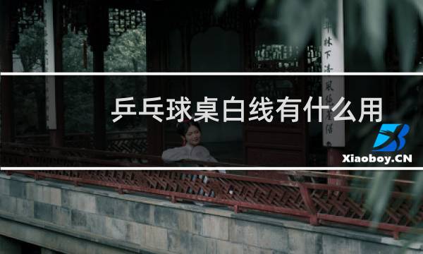 乒乓球桌白线有什么用