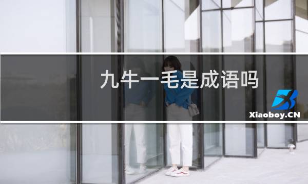 九牛一毛是成语吗