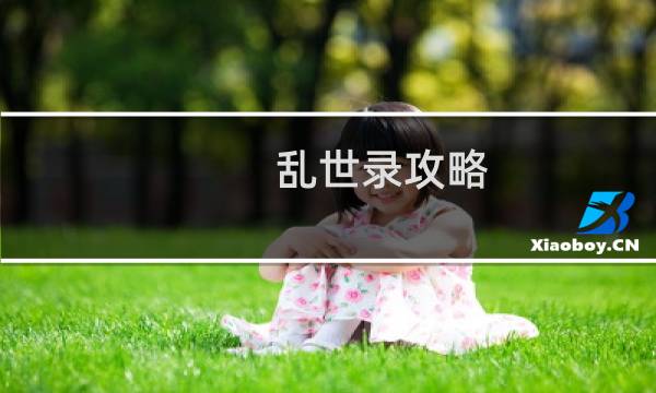乱世录攻略