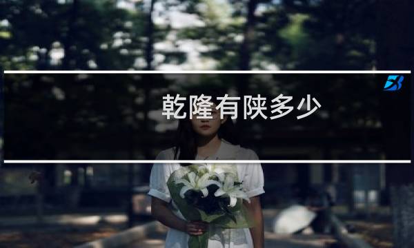 乾隆有陕多少