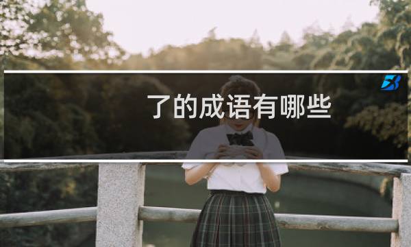 了的成语有哪些