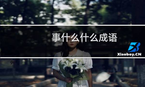 事什么什么成语