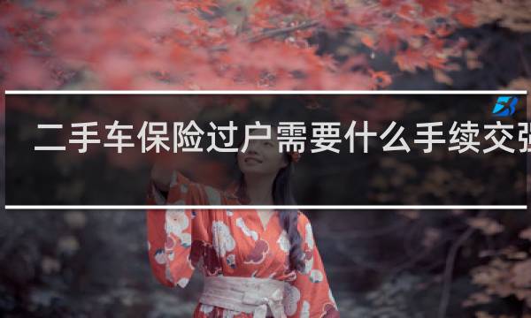 二手车保险过户需要什么手续交强险