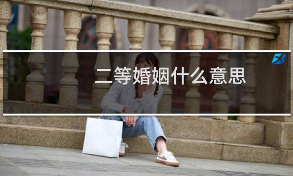 二等婚姻什么意思