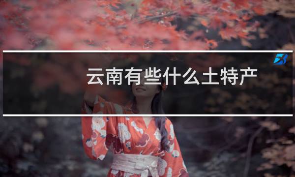 云南有些什么土特产